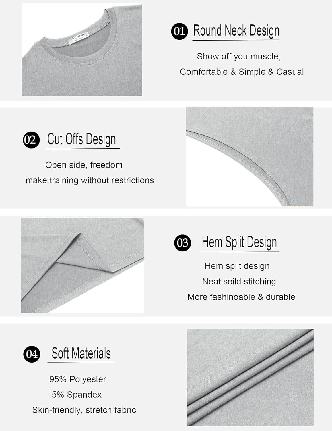 imageCOOFANDY Men Workout Tank Top 2 Pack Gym Bodybuilding Sleeveless Muscle T ShirtsBlackTextile Grey2pcs