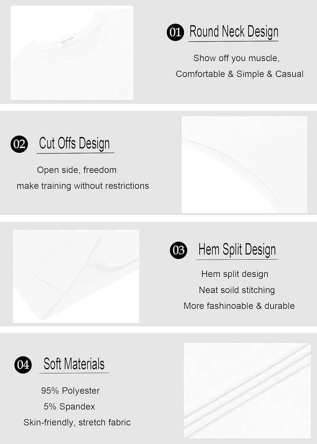 imageCOOFANDY Men Workout Tank Top 2 Pack Gym Bodybuilding Sleeveless Muscle T ShirtsWhite1pcs