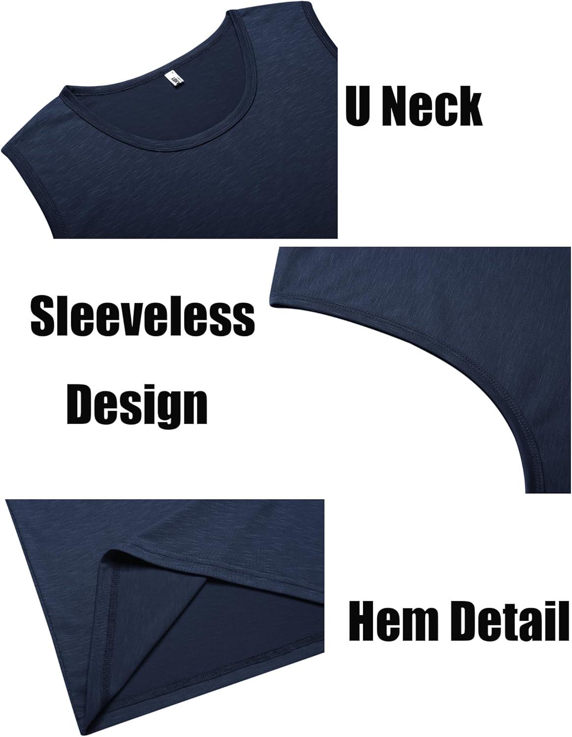 imageCOOFANDY Mens 3 Pack Workout Tank Tops Gym Sleeveless Shirts V Neck Bodybuilding Muscle Tee ShirtNavyarmy Green