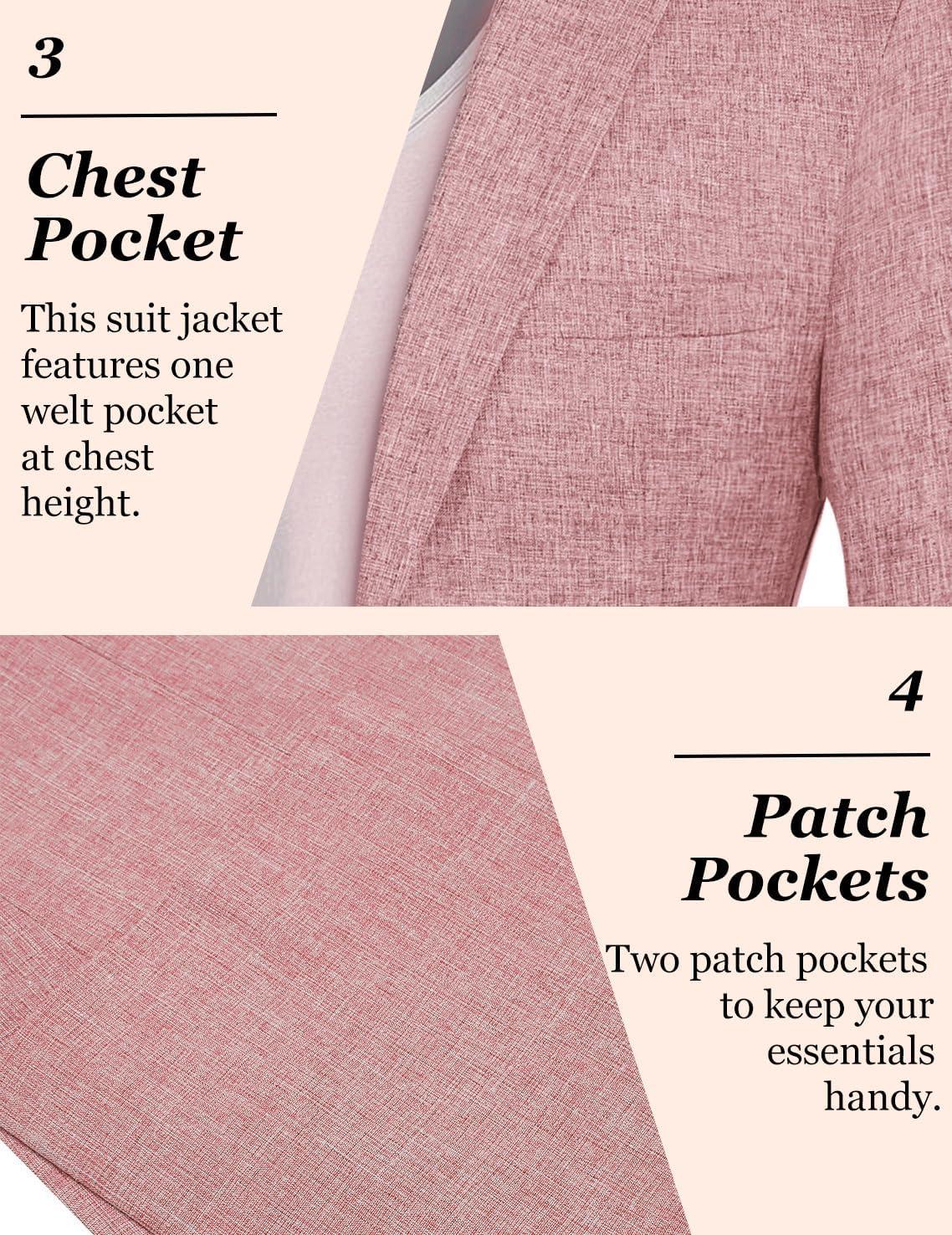 imageCOOFANDY Mens Casual Blazer Slim Fit Sport Coat Lightweight Two Button Suit JacketsBrick Red