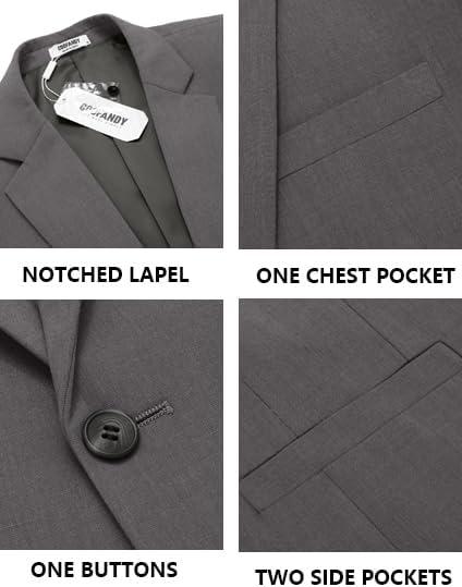 imageCOOFANDY Mens Casual Blazer Slim Fit Suit Jacket Lightweight One Button Business Sport CoatsDark Grey