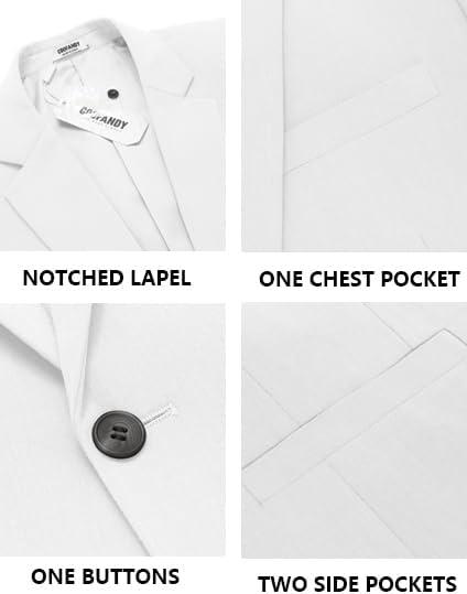 imageCOOFANDY Mens Casual Blazer Slim Fit Suit Jacket Lightweight One Button Business Sport CoatsWhite