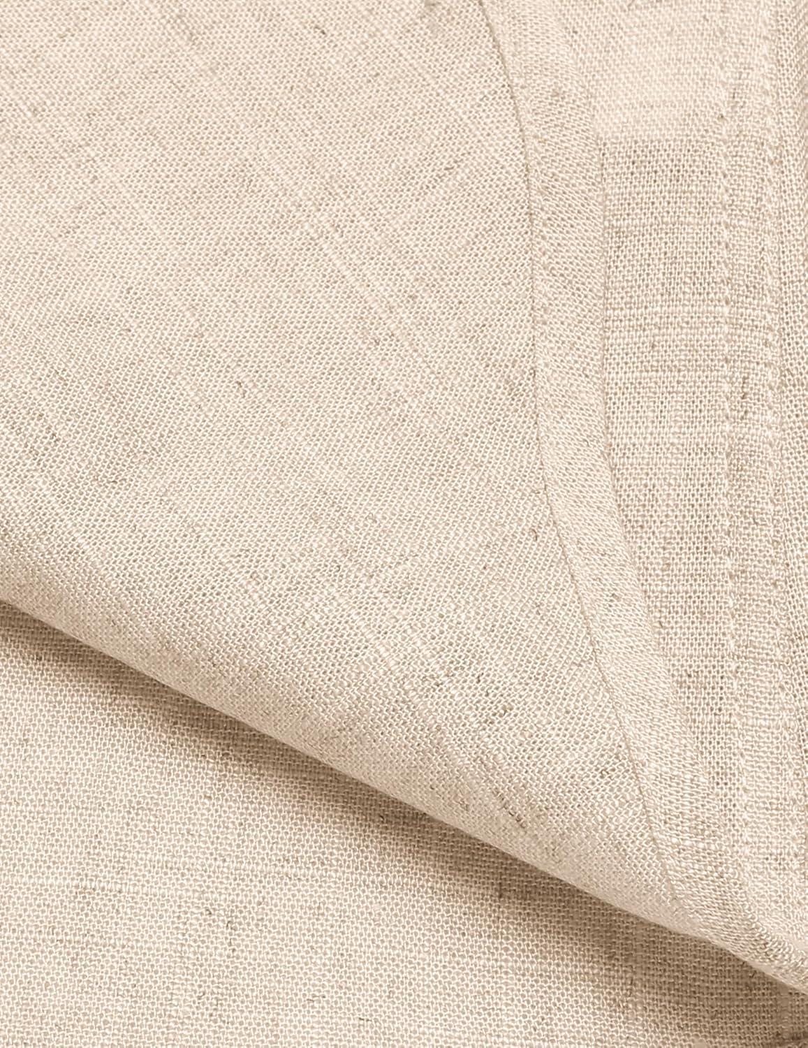 imageCOOFANDY Mens Casual Button Down Shirts Short Sleeve Linen Shirts Summer Beach Dress ShirtLinen Khaki