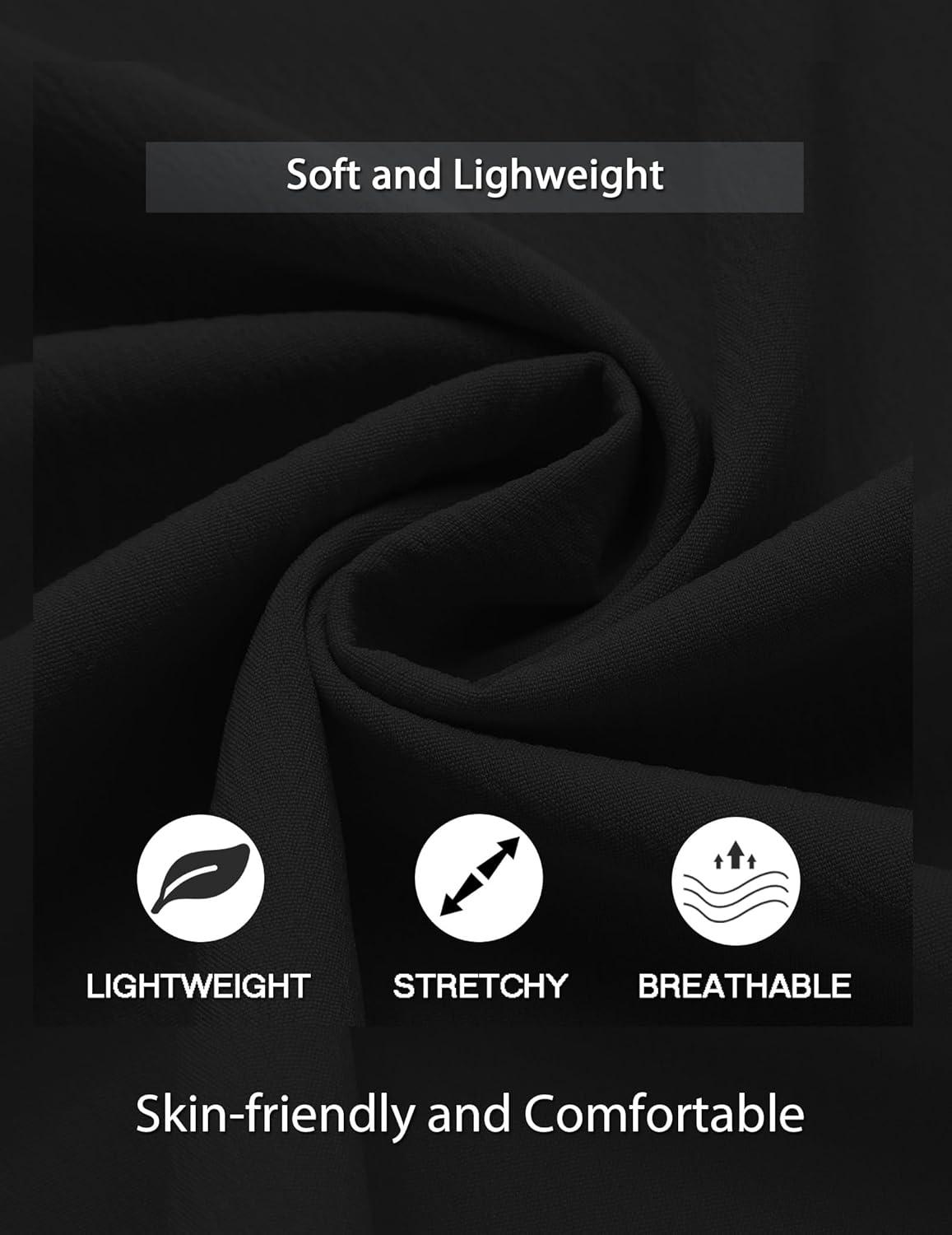 imageCOOFANDY Mens Casual Henley Shirt Short Sleeve Summer Beach Band Collar Shirt Hippie Henley TShirts with PocketBlack