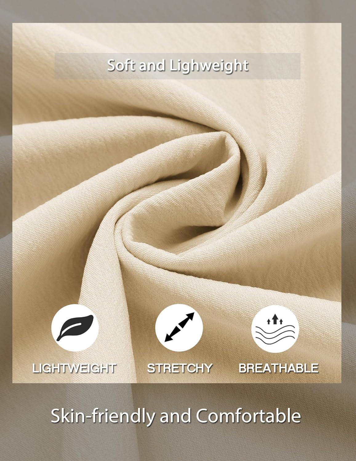 imageCOOFANDY Mens Casual Henley Shirt Short Sleeve Summer Beach Band Collar Shirt Hippie Henley TShirts with PocketKhaki