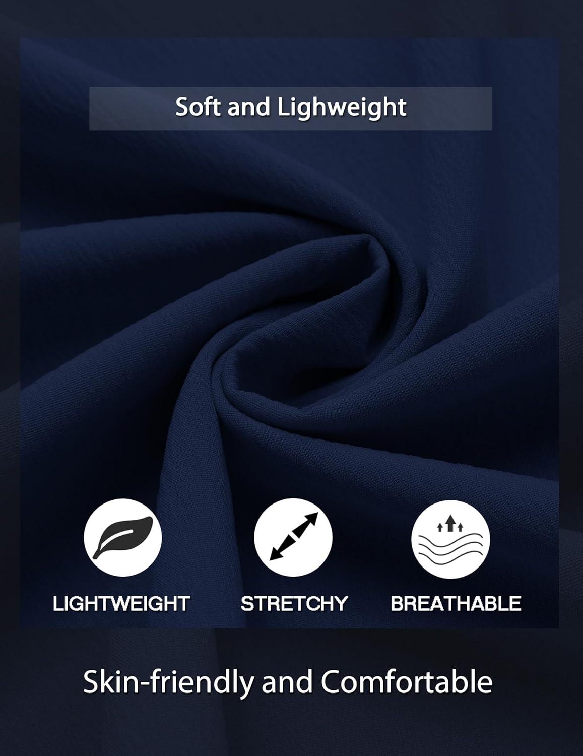 imageCOOFANDY Mens Casual Henley Shirt Short Sleeve Summer Beach Band Collar Shirt Hippie Henley TShirts with PocketNavy Blue