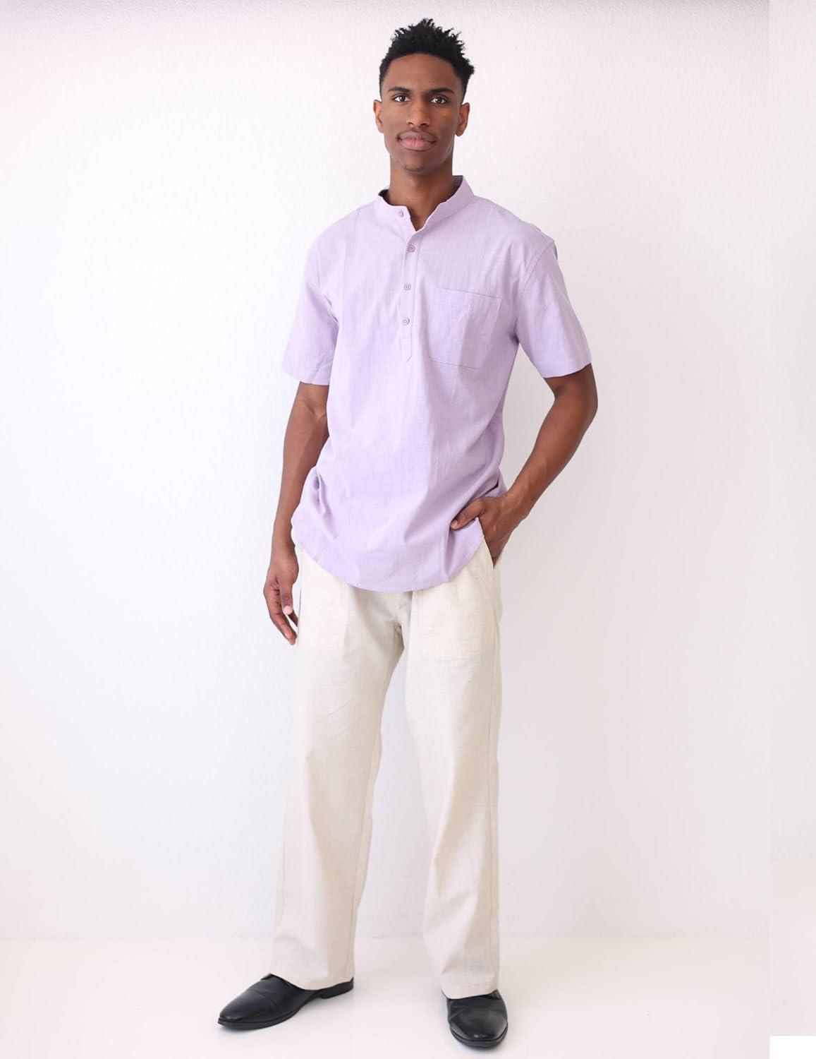 imageCOOFANDY Mens Casual Linen Pants Elastic Waist Linen Pants Drawstring Summer Beach Yoga Linen TrouserA Linen Khaki