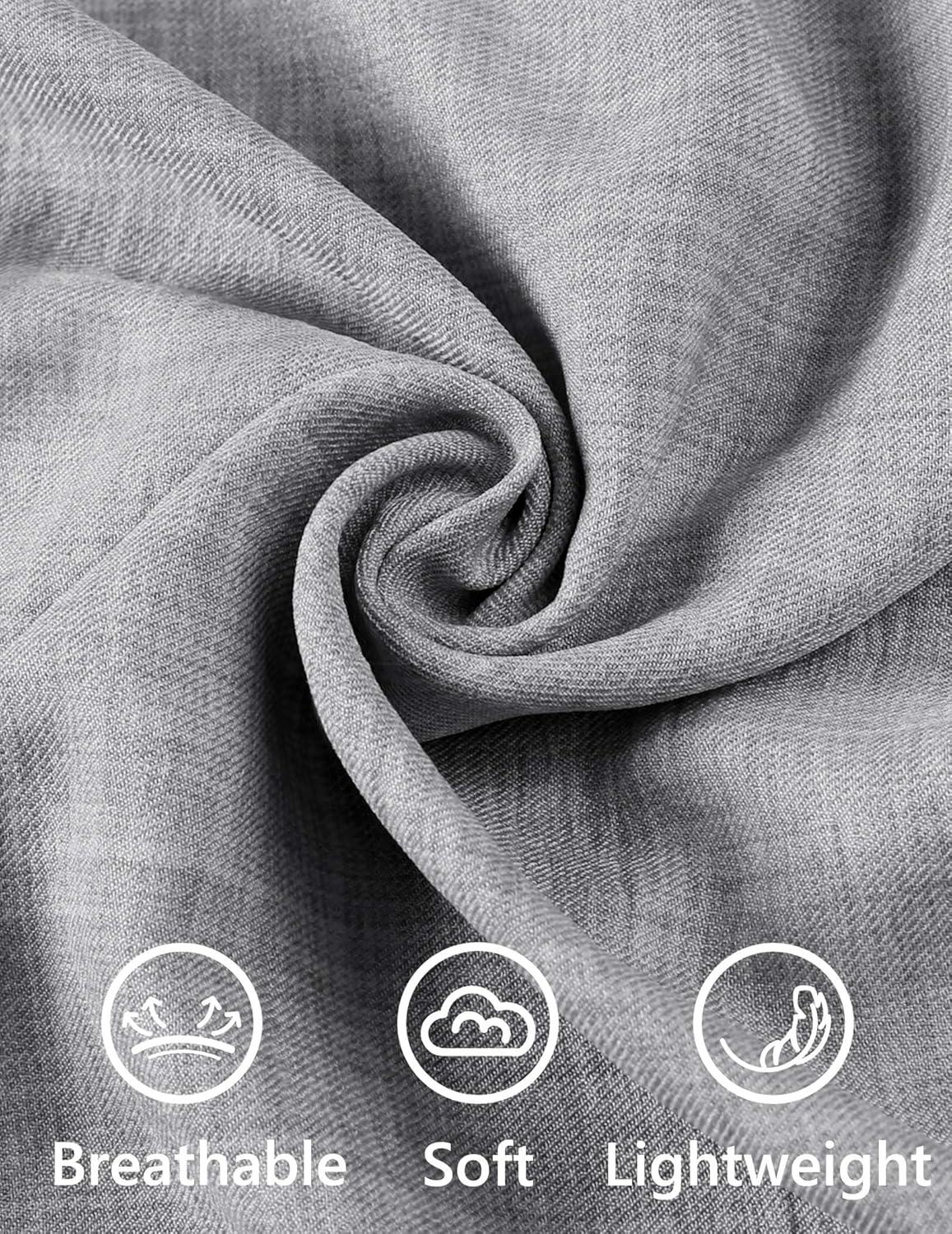 imageCOOFANDY Mens Casual Short Sleeve Button Down Shirts Cuban Linen Textured Shirt Summer Beach WearLight Gray