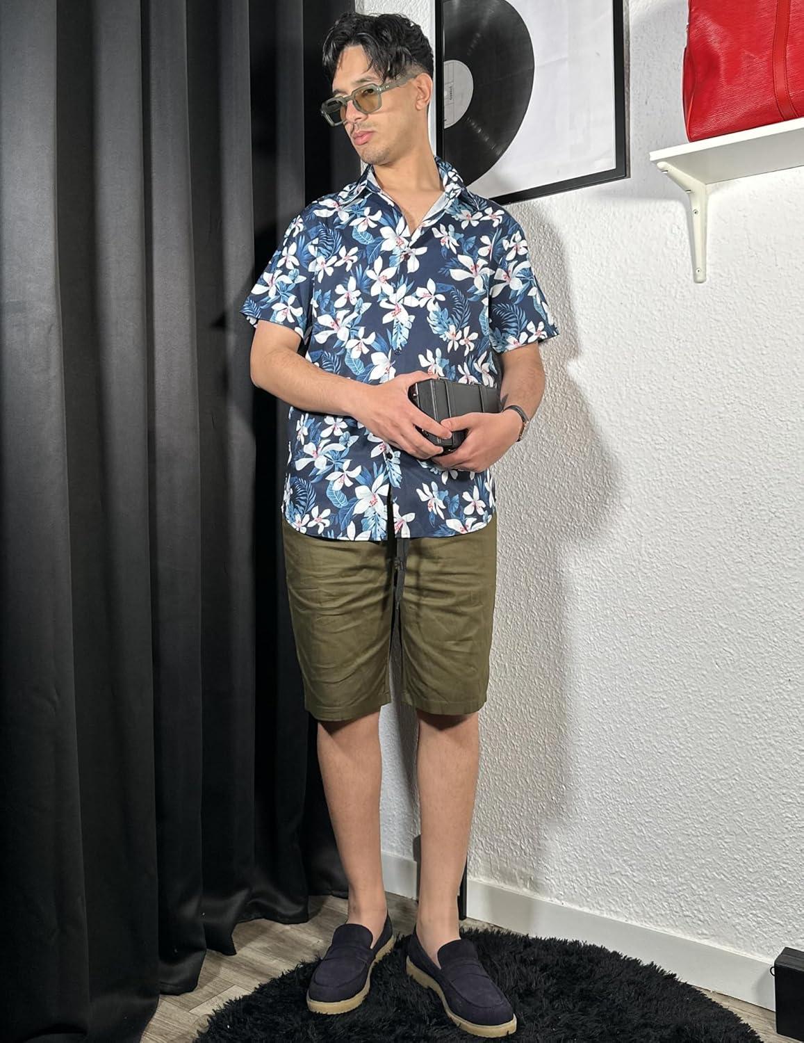 imageCOOFANDY Mens Casual Shorts Cotton Elastic Waist Drawstring Shorts Lightweight Summer Beach ShortsArmy Green