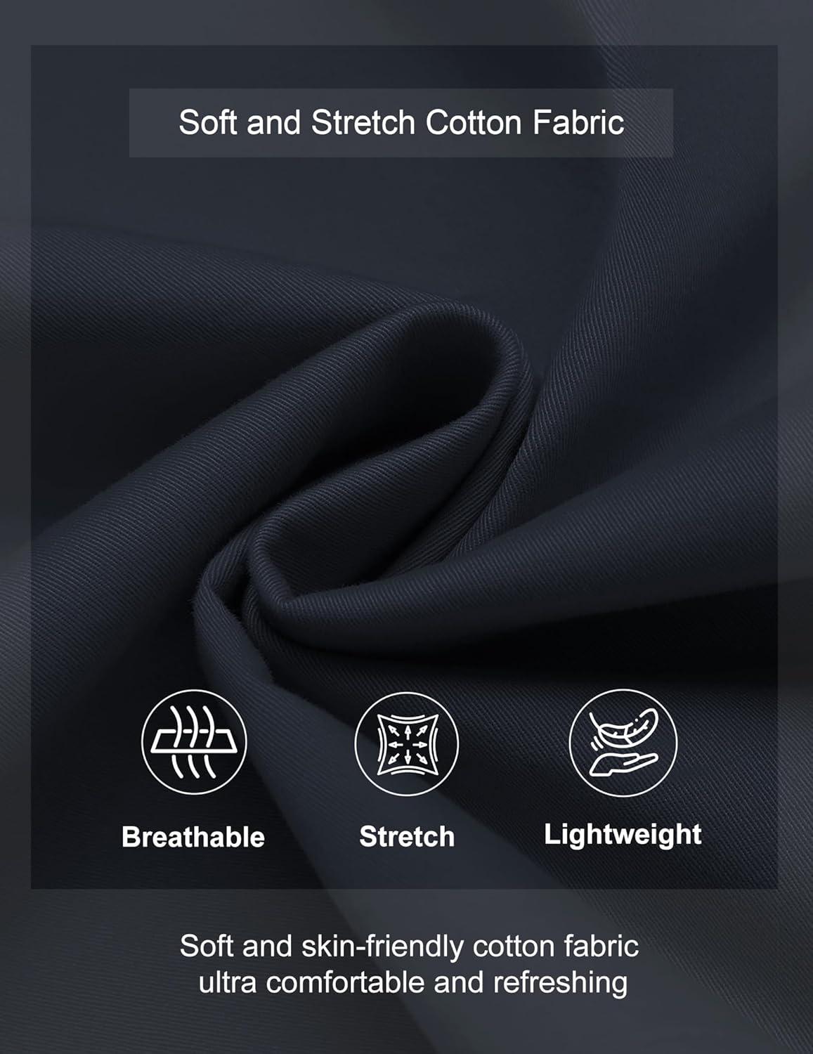 imageCOOFANDY Mens Casual Shorts Cotton Elastic Waist Drawstring Shorts Lightweight Summer Beach ShortsDark Navy Blue