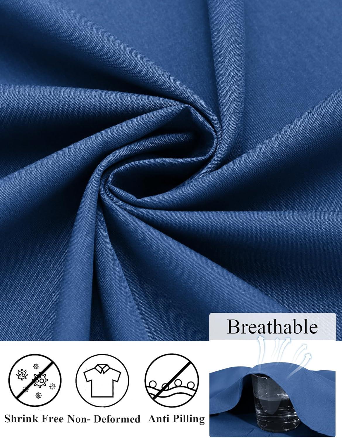 imageCOOFANDY Mens Dress Shirts Long Sleeve Button Down Formal Shirt Regular Fit Solid Business Casual ShirtsDark Blue