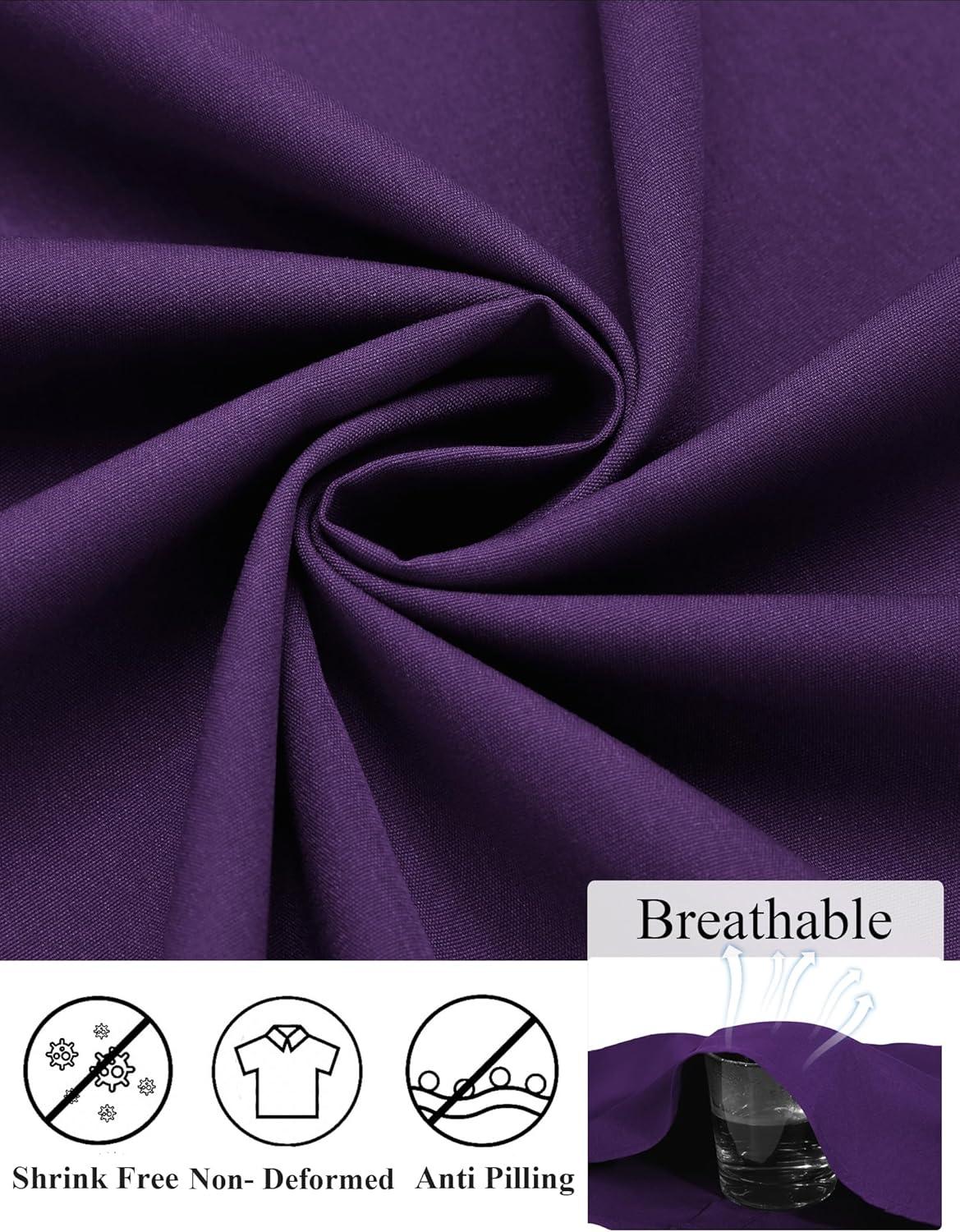 imageCOOFANDY Mens Dress Shirts Long Sleeve Button Down Formal Shirt Regular Fit Solid Business Casual ShirtsDark Purple