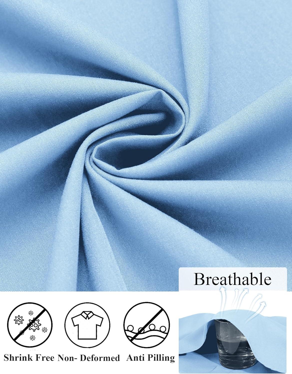 imageCOOFANDY Mens Dress Shirts Long Sleeve Button Down Formal Shirt Regular Fit Solid Business Casual ShirtsLight Blue