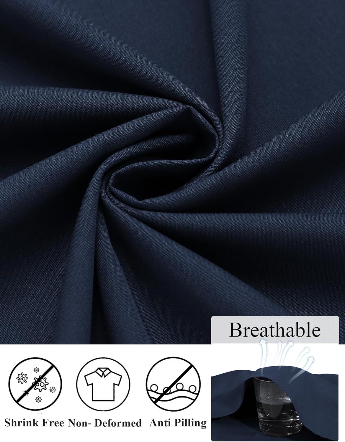 imageCOOFANDY Mens Dress Shirts Long Sleeve Button Down Formal Shirt Regular Fit Solid Business Casual ShirtsNavy Blue