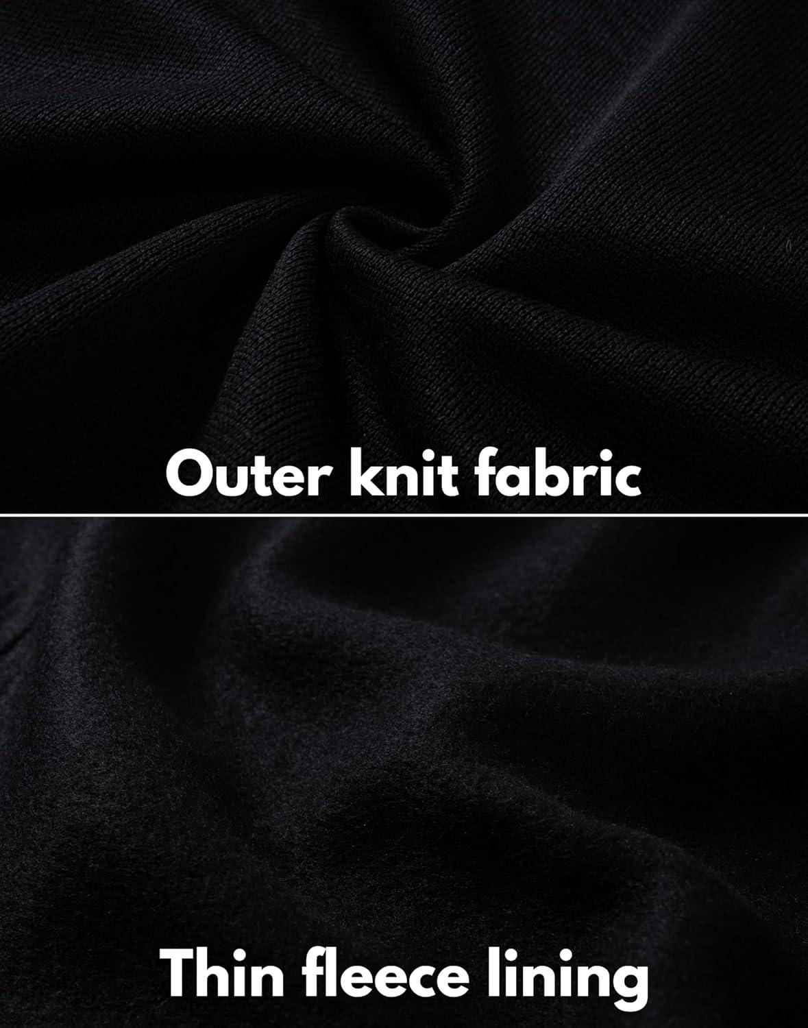 imageCOOFANDY Mens Fleece Jacket Zip Up Lightweight Sweater Jackets Casual Warm with Pockets for Home Office HikingBlack