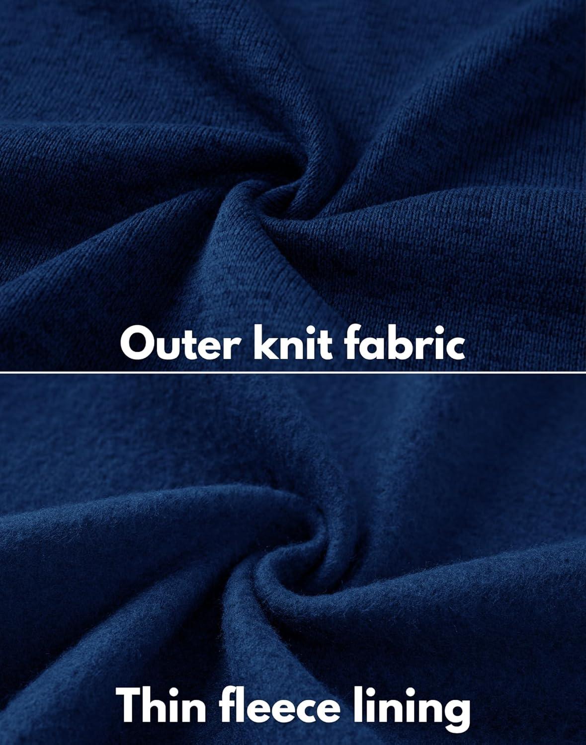 imageCOOFANDY Mens Fleece Jacket Zip Up Lightweight Sweater Jackets Casual Warm with Pockets for Home Office HikingBlue