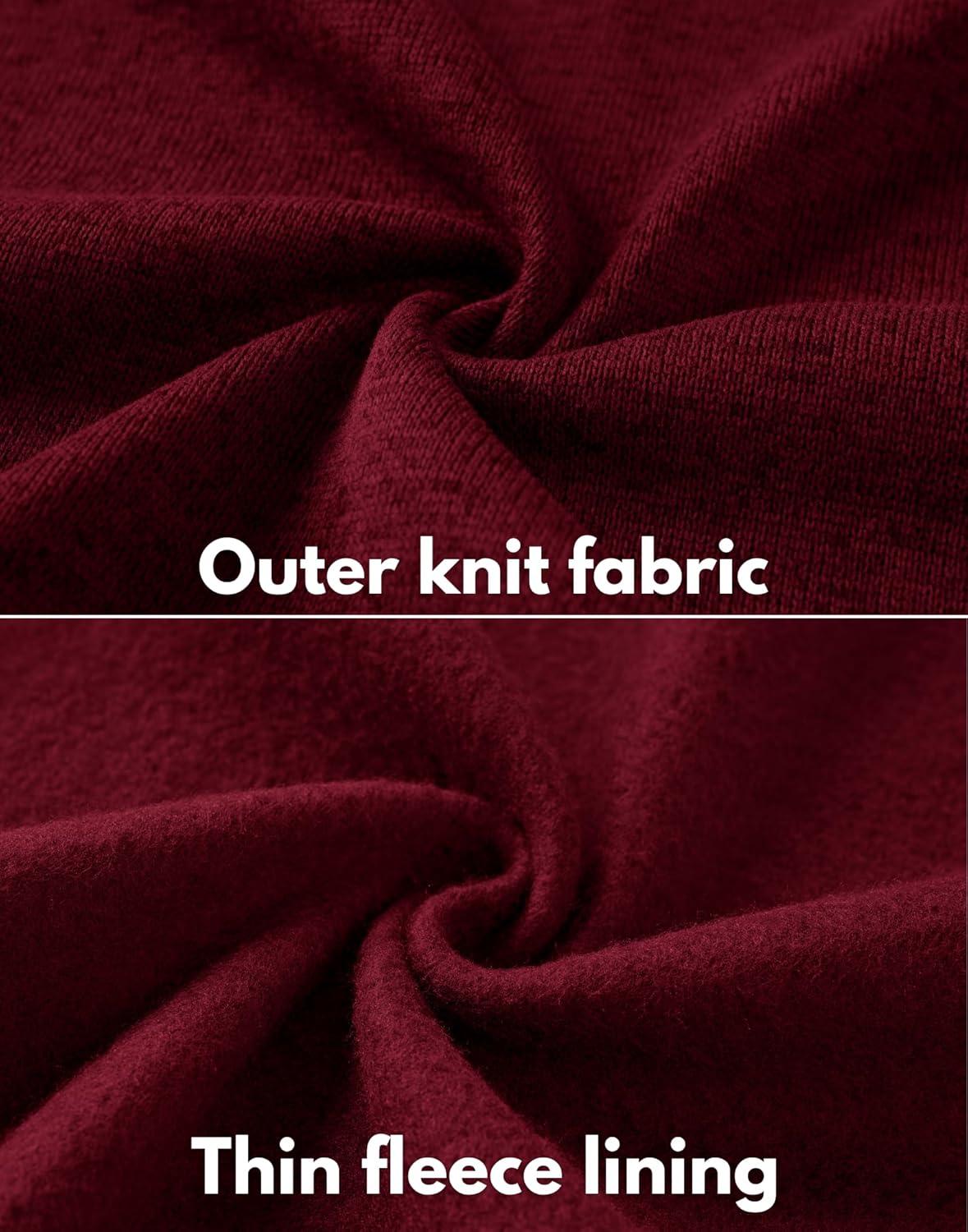 imageCOOFANDY Mens Fleece Jacket Zip Up Lightweight Sweater Jackets Casual Warm with Pockets for Home Office HikingRed