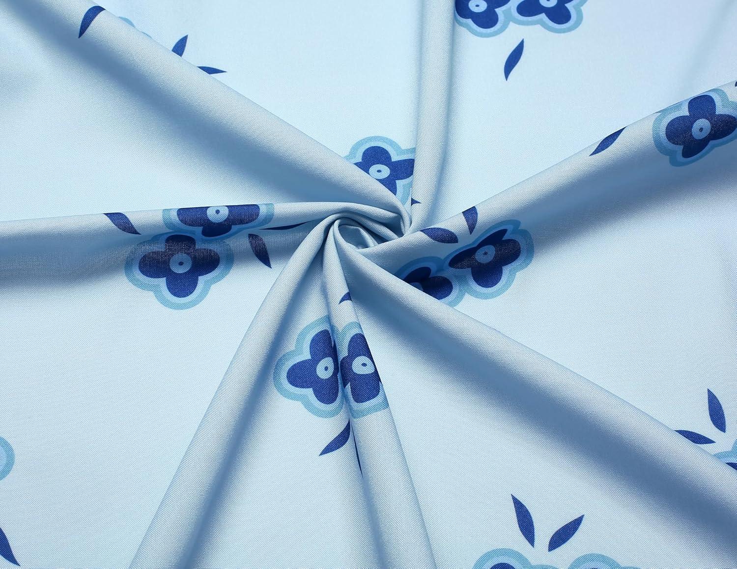 imageCOOFANDY Mens Hawaiian Shirts Short Sleeve Casual Button Down Tropical Beach ShirtLight Blue Blue Floral