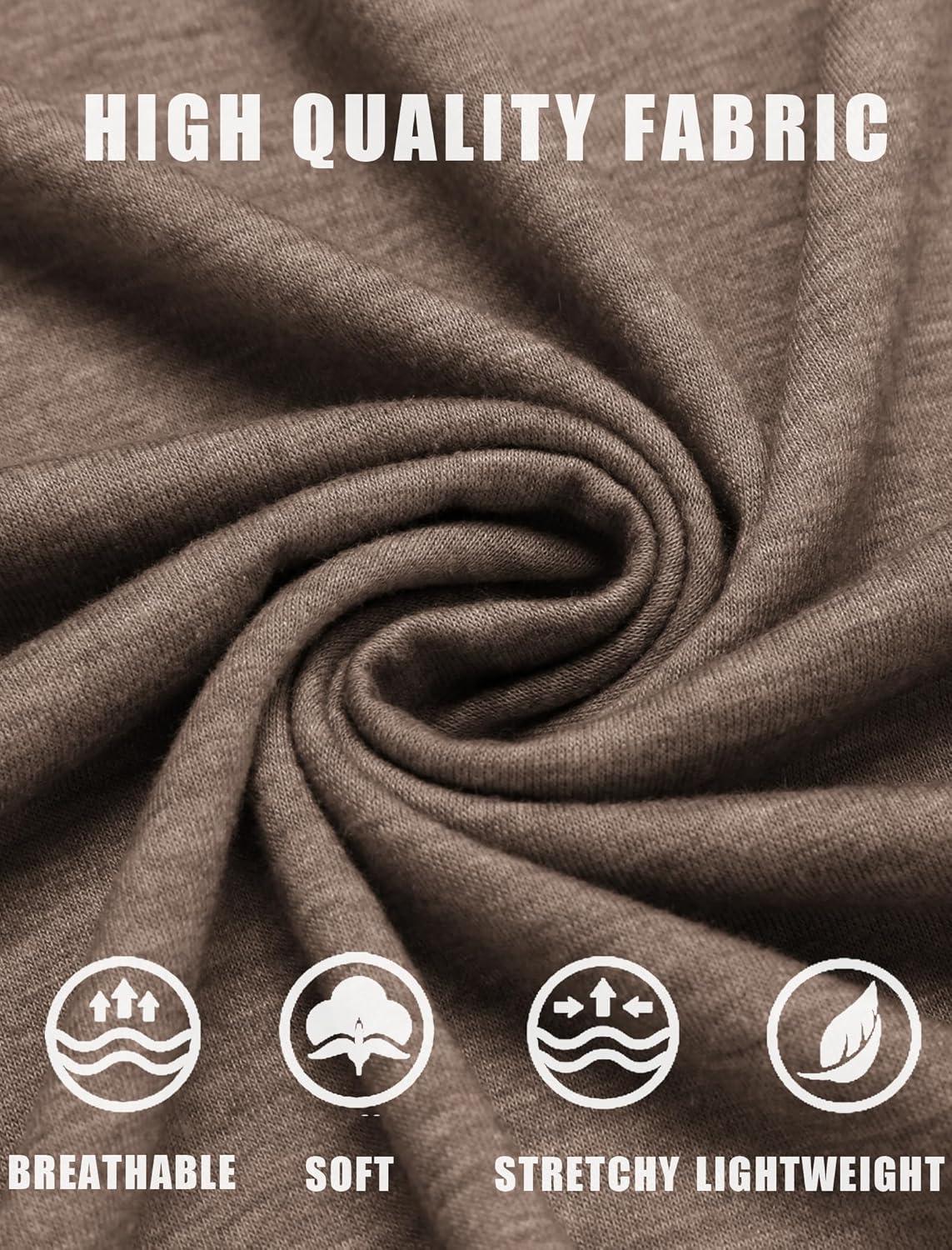 imageCOOFANDY Mens Henley TShirt Long Sleeve Casual Lightweight Pullover Shirts Soft Stretch Basic Tees Fall TopsBrown