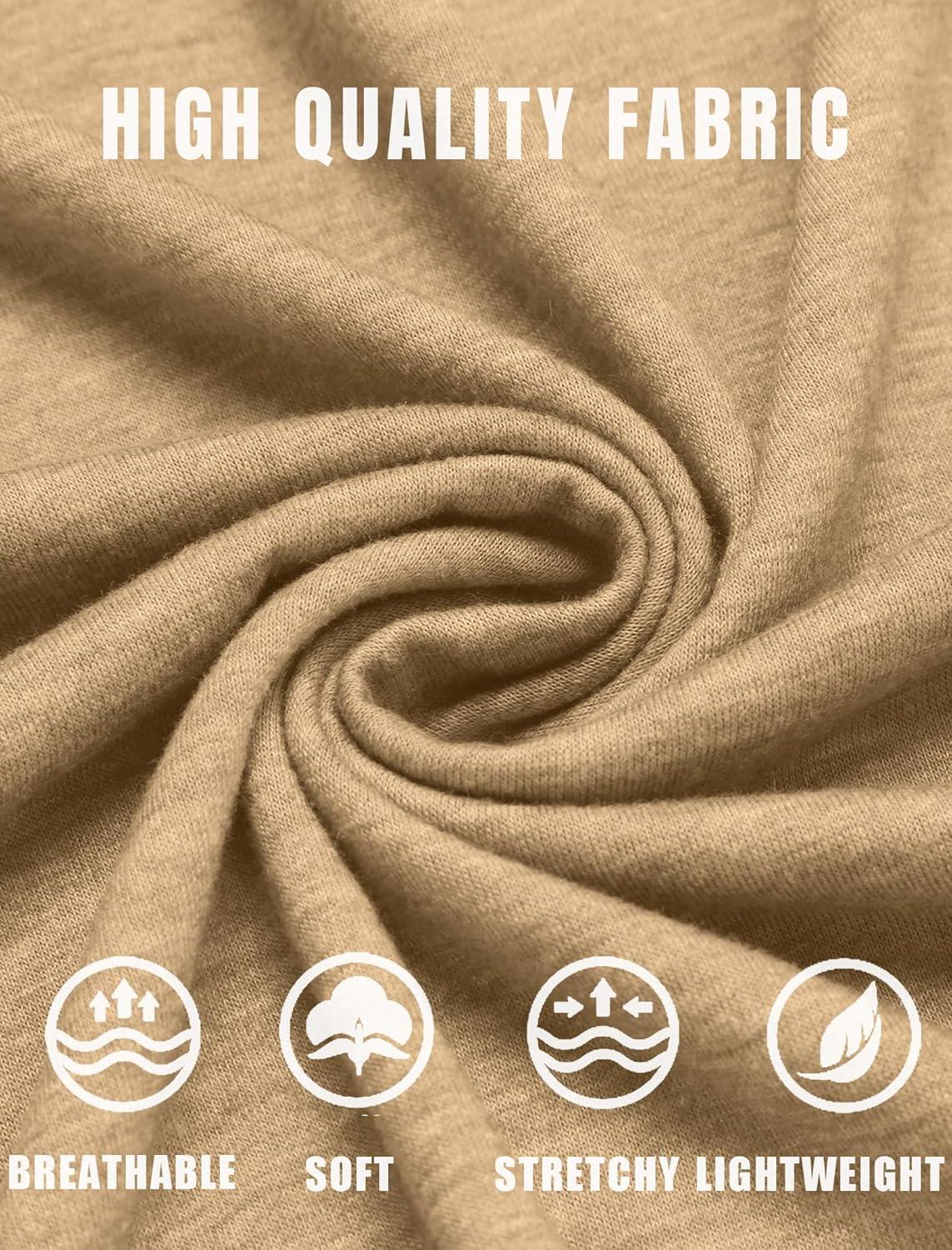 imageCOOFANDY Mens Henley TShirt Long Sleeve Casual Lightweight Pullover Shirts Soft Stretch Basic Tees Fall TopsLight Khaki