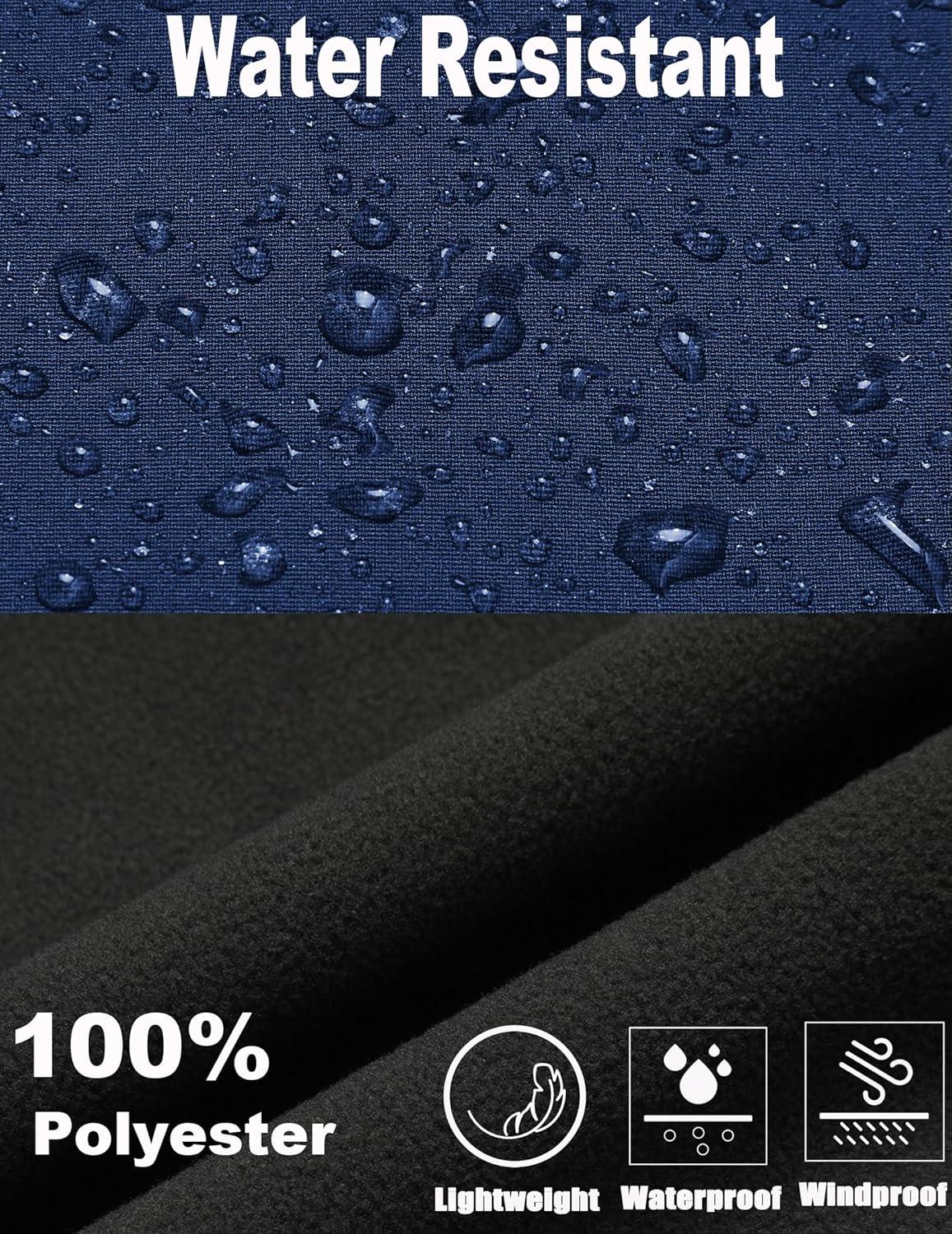 imageCOOFANDY Mens Lightweight Softshell Vest Windproof Sleeveless Jacket Zip Up Fleece Lined Vest Outerwear for Golf RunningDark Blue