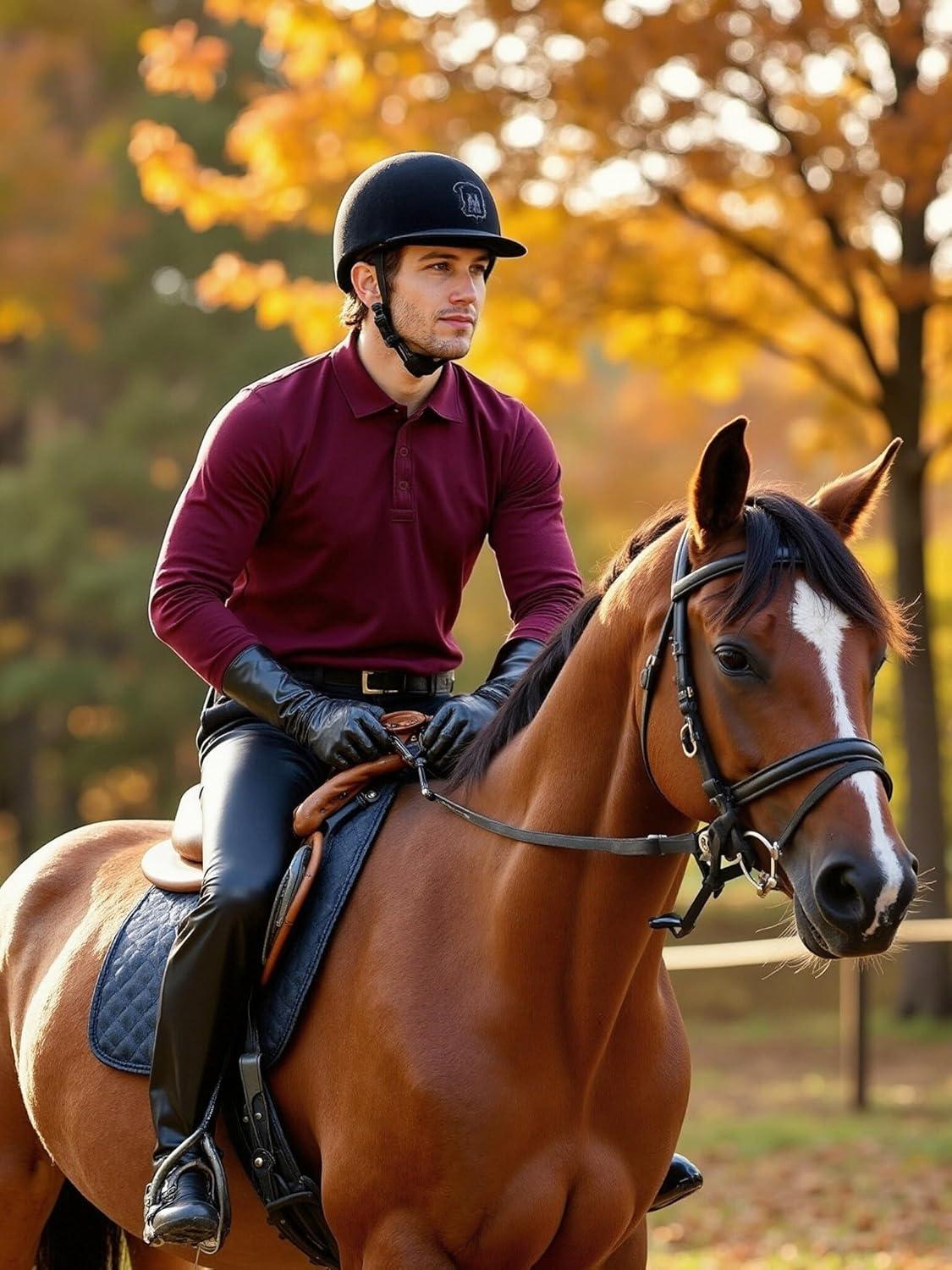 imageCOOFANDY Mens Long Sleeve Polo Shirts Quick Dry Moisture Wicking Lightweight Golf Shirts Casual Collared ShirtWine Red