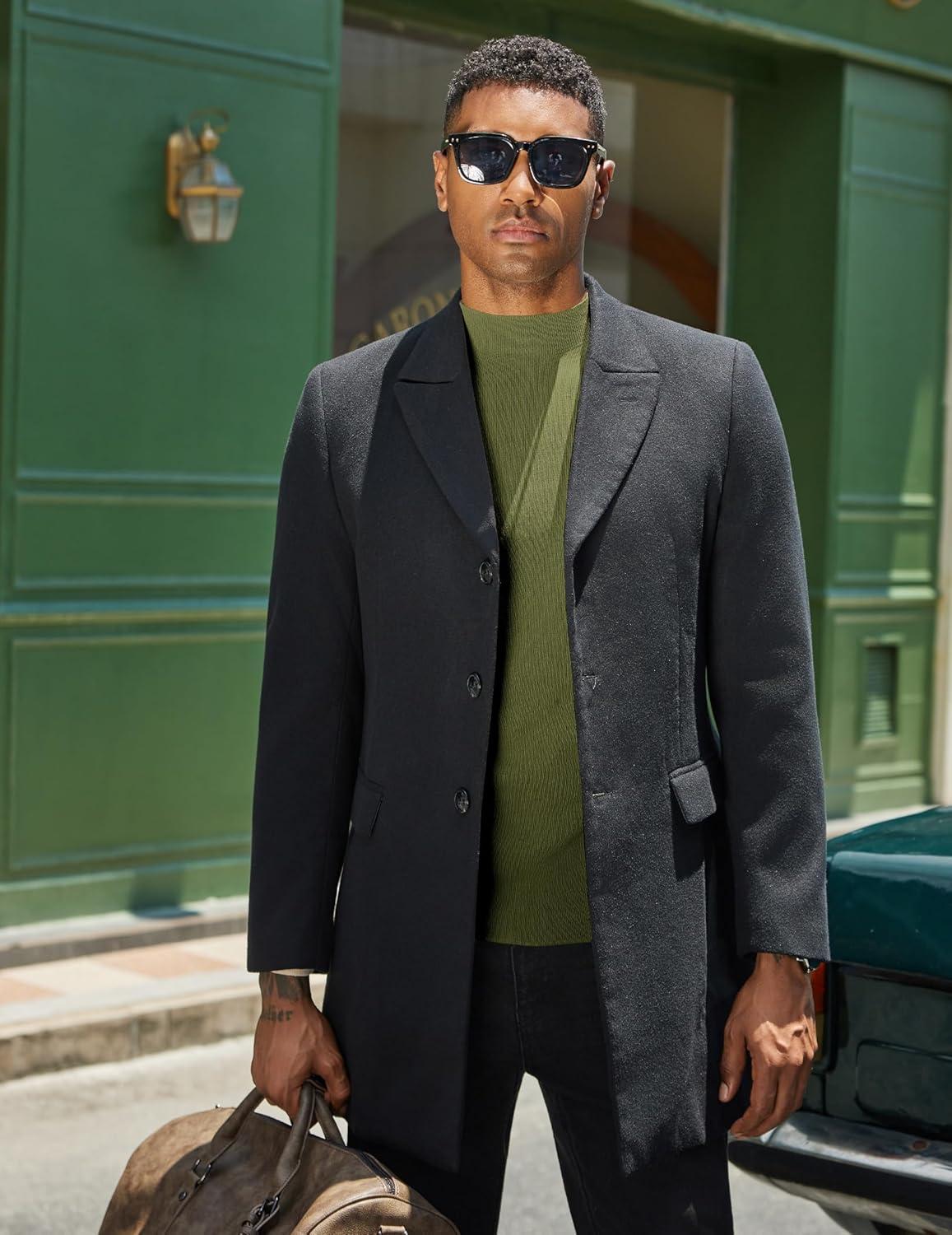 imageCOOFANDY Mens Mock Turtleneck Sweater Long Sleeve Basic Thermal Undershirt Slim Fit Lightweight Pullover SweatersArmy Green