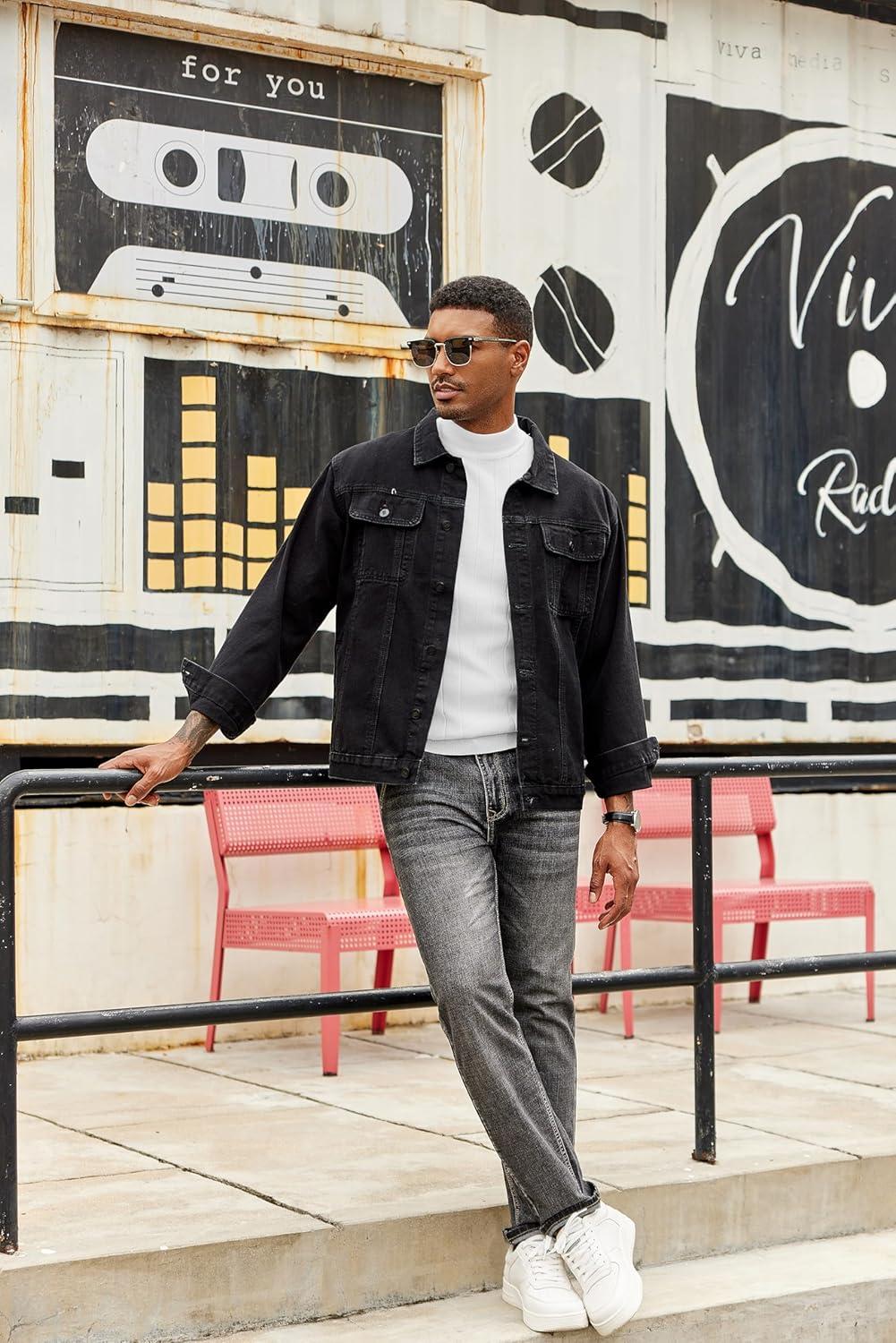 imageCOOFANDY Mens Mock Turtleneck Sweater Short Sleeve Casual Basic Tops Ribbed Knit Pullover Solid TeePat2 Striped White