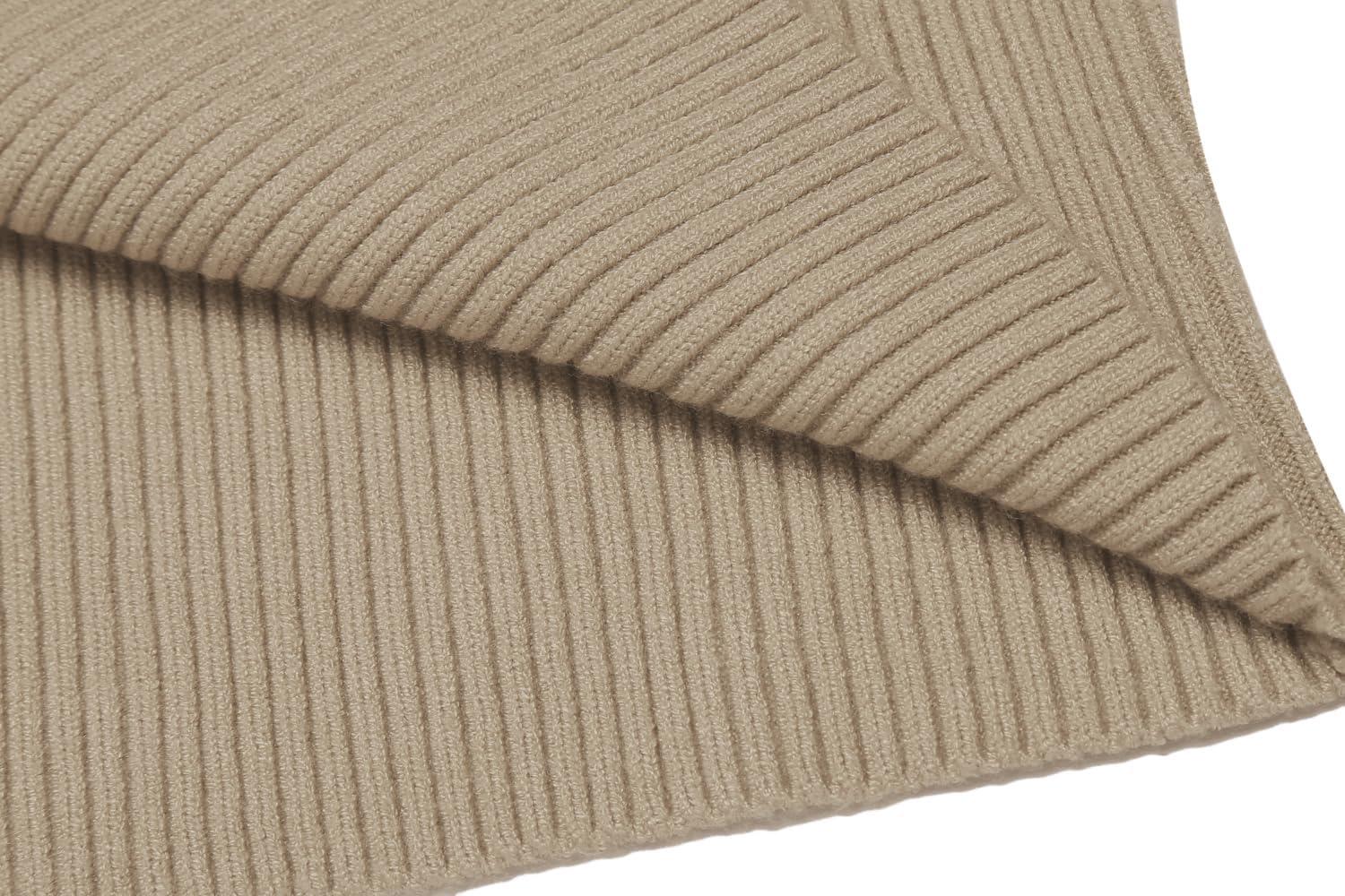 imageCOOFANDY Mens Ribbed Slim Fit Knitted Pullover Casual Turtleneck SweaterCamel Apricot