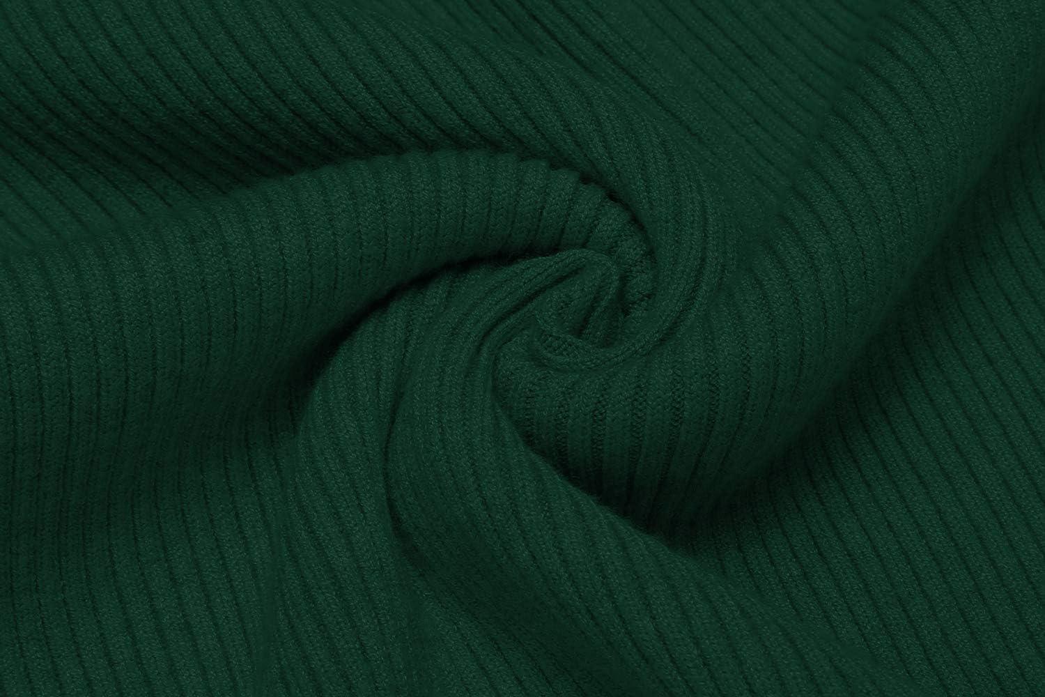 imageCOOFANDY Mens Ribbed Slim Fit Knitted Pullover Casual Turtleneck SweaterHunter Green