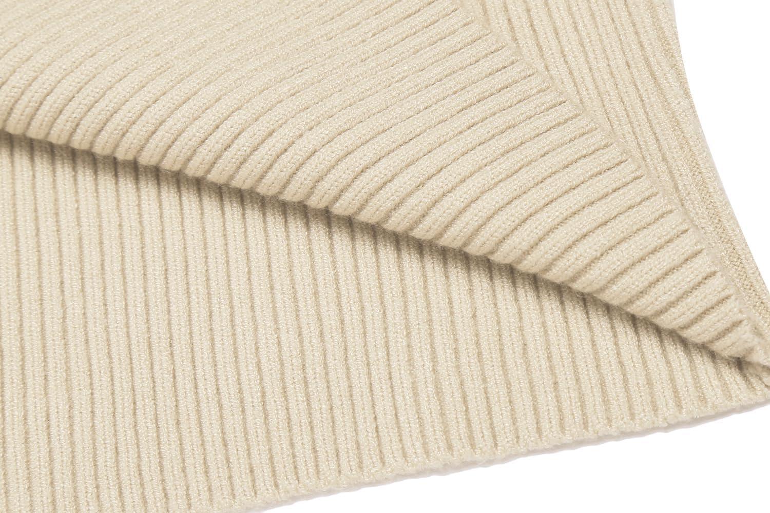 imageCOOFANDY Mens Ribbed Slim Fit Knitted Pullover Casual Turtleneck SweaterLight Apricot