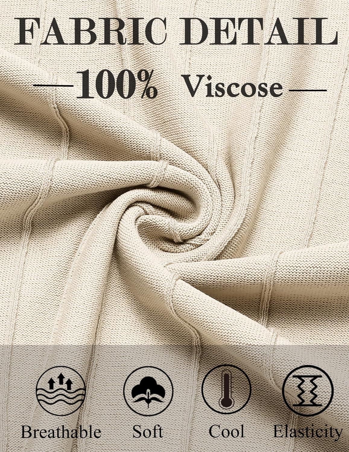 imageCOOFANDY Mens T Shirts Short Sleeve Knit Sweater Shirt Casual Crewneck Ribbed Pullover TeesBeige