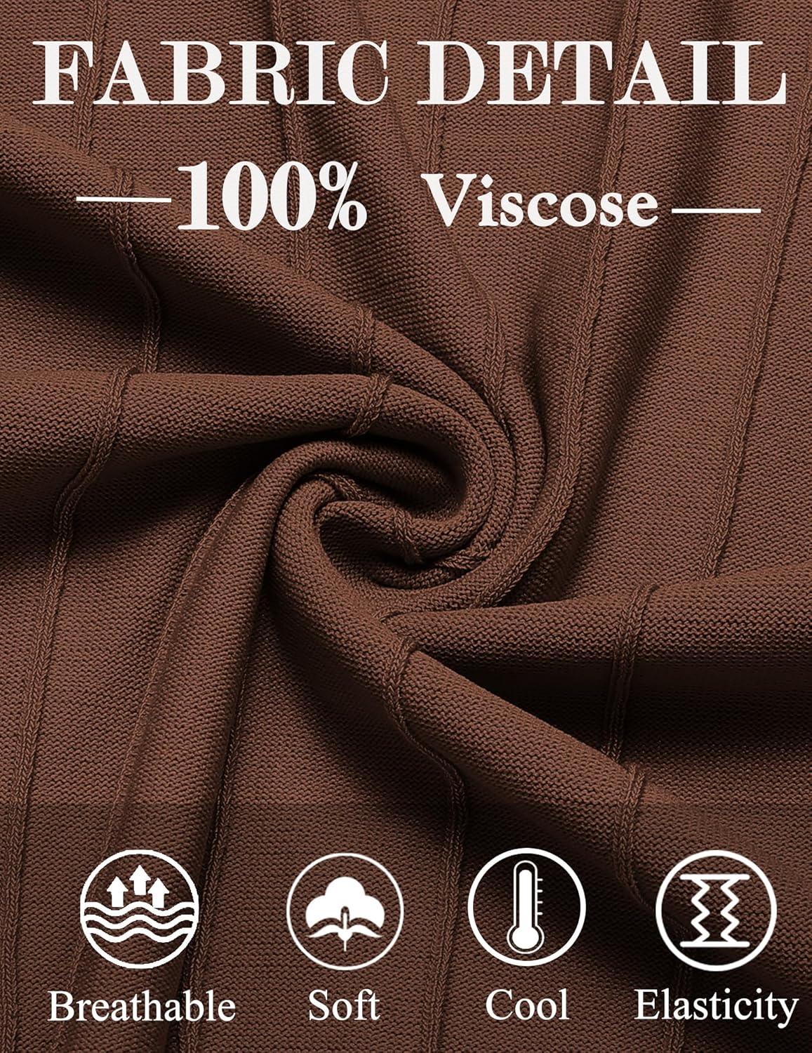 imageCOOFANDY Mens T Shirts Short Sleeve Knit Sweater Shirt Casual Crewneck Ribbed Pullover TeesBrown