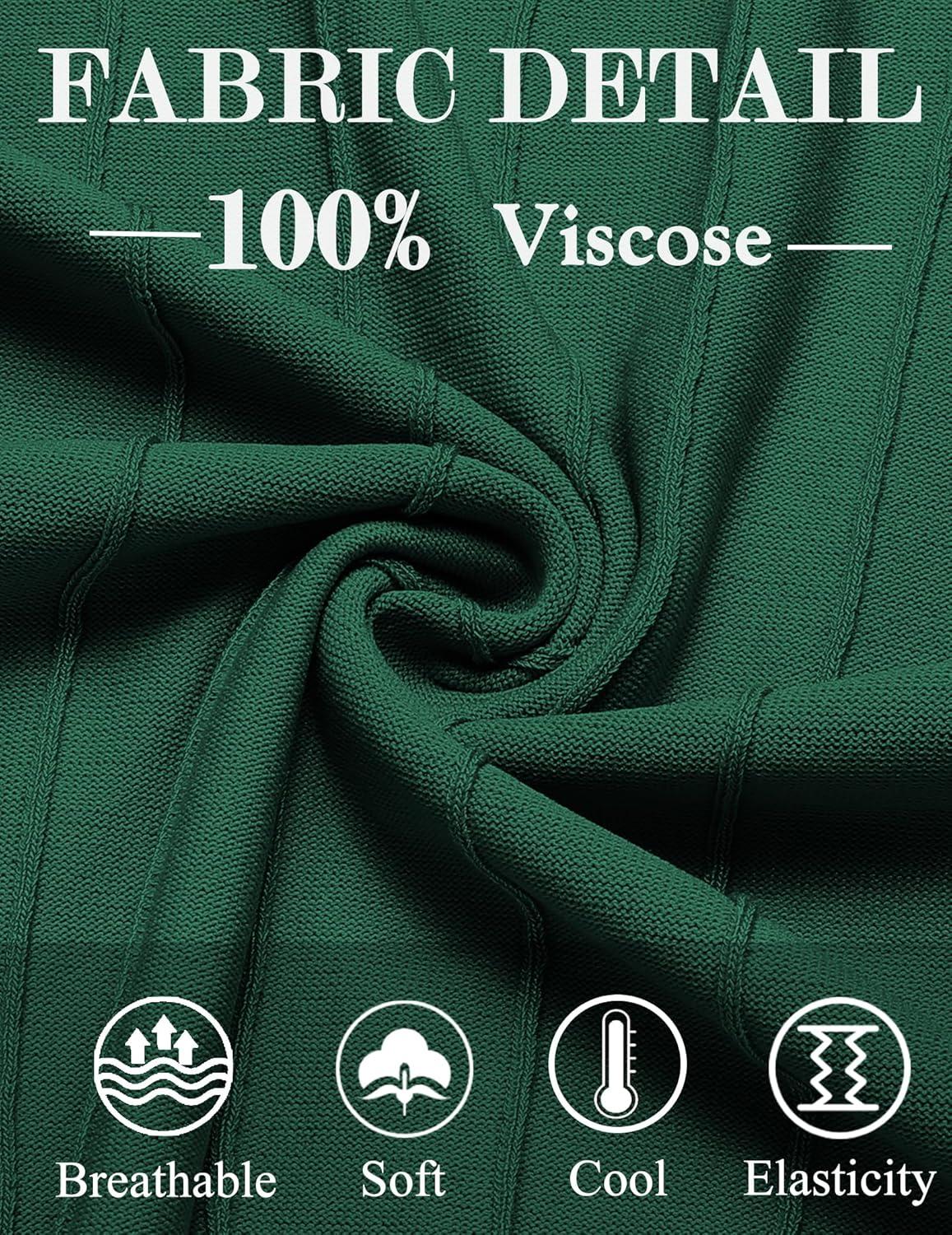 imageCOOFANDY Mens T Shirts Short Sleeve Knit Sweater Shirt Casual Crewneck Ribbed Pullover TeesDeep Green