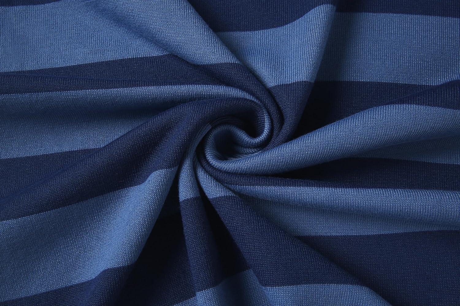 imageCOOFANDY Mens V Neck Sweater Lightweight Knitted Pullover SweatersNavystriped