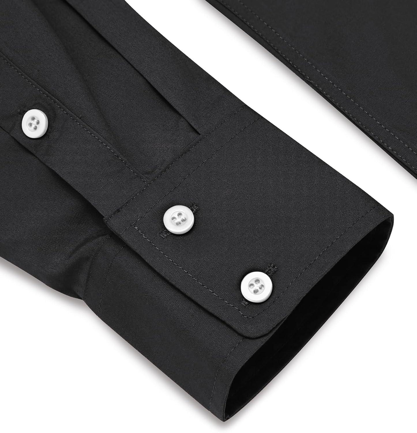 imageCOOFANDY Mens Western Shirts Long Sleeve Embroideres Cowboy Shirts Casual Button Down ShirtBlack Pattern 4