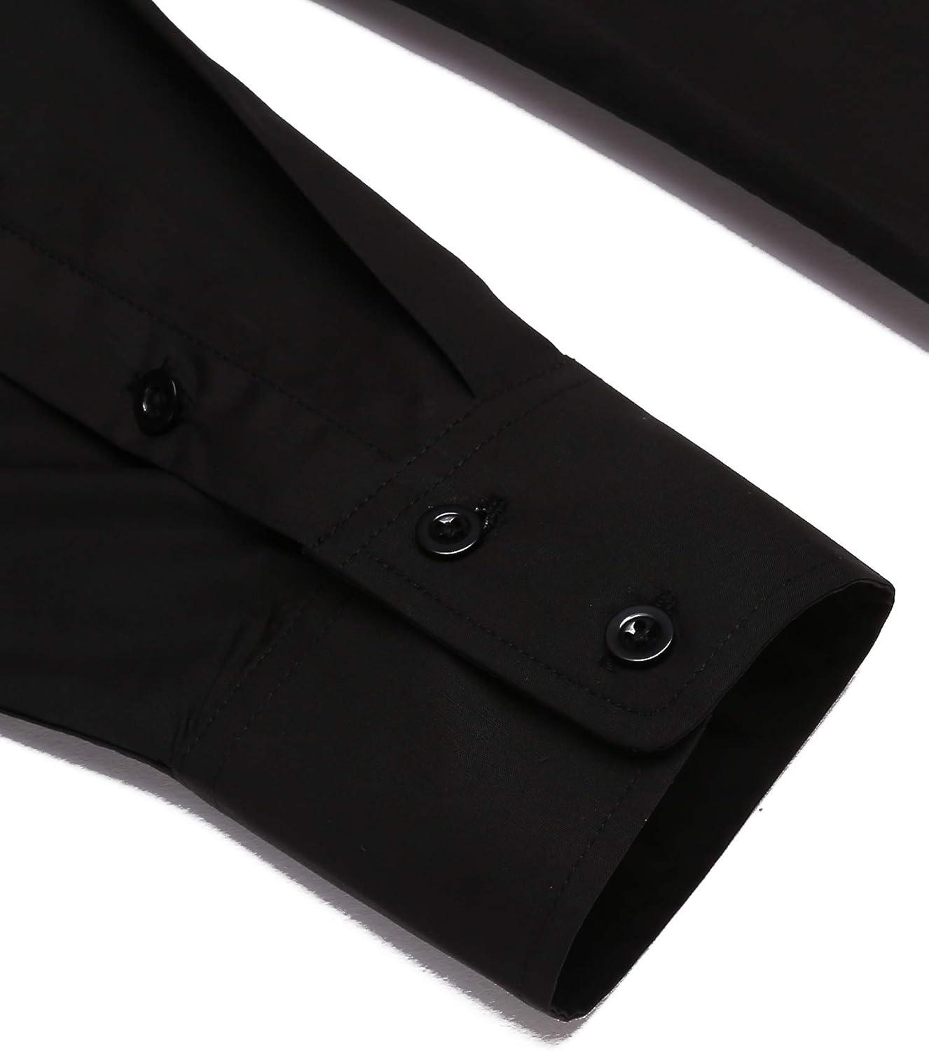 imageCOOFANDY Mens Western Shirts Long Sleeve Embroideres Cowboy Shirts Casual Button Down ShirtBlackpattern1