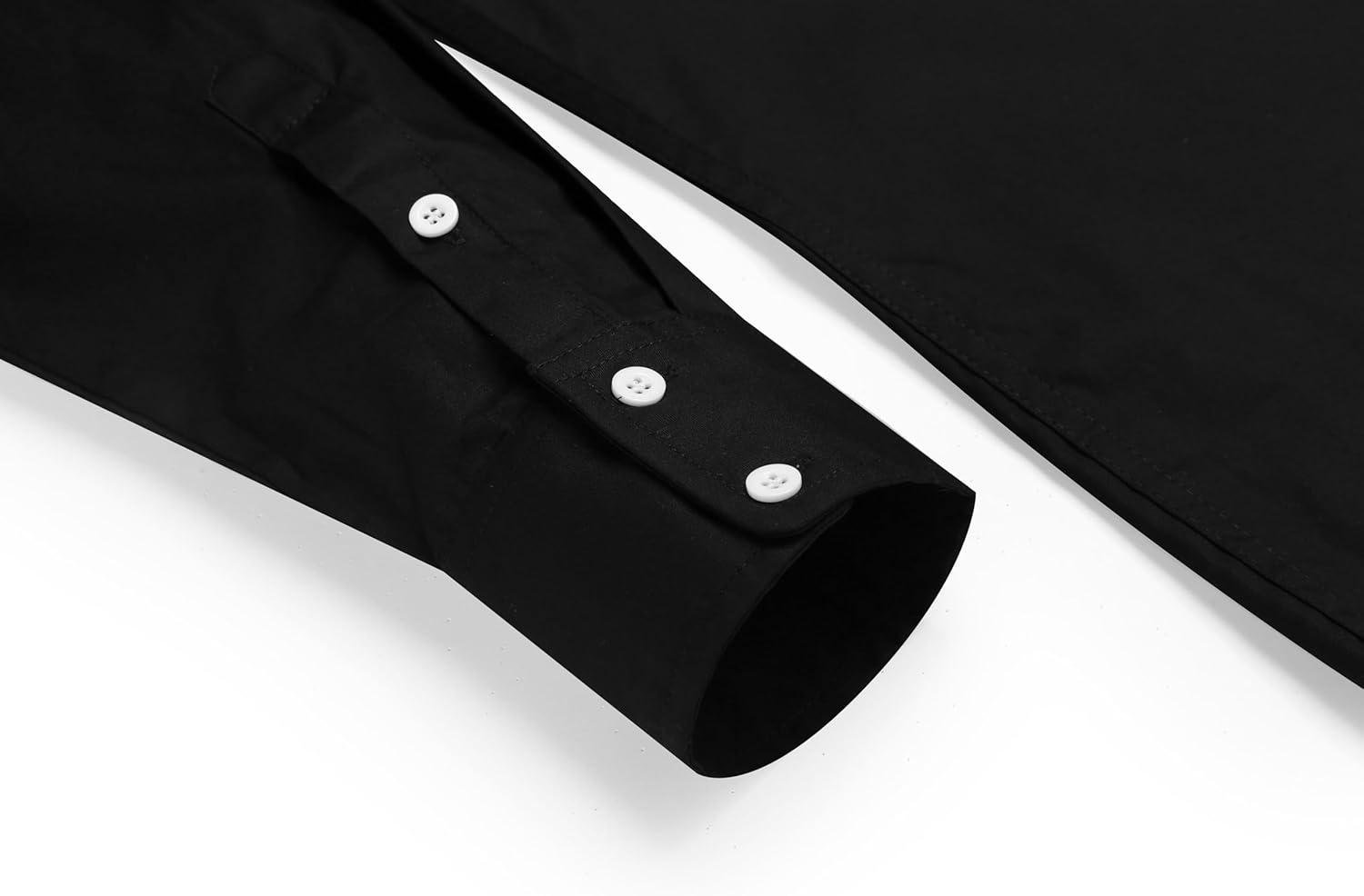 imageCOOFANDY Mens Western Shirts Long Sleeve Embroideres Cowboy Shirts Casual Button Down ShirtBlackpattern2