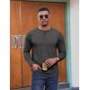 COOFANDY Henley Shirts for Men Long Sleeve T Shirts Textured Casual Stretch Fashion Pullover Lightweight Fall Tops(Dark Grey)