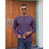 COOFANDY Henley Shirts for Men Long Sleeve T Shirts Textured Casual Stretch Fashion Pullover Lightweight Fall Tops(Purple)