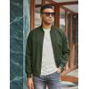 COOFANDY Men Bomber Jacket Lightweight Casual Windbreaker Zip Up Coat Fashion Stylish Fall Jackets with Pocket(Army Green)