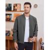 COOFANDY Men Bomber Jacket Lightweight Casual Windbreaker Zip Up Coat Fashion Stylish Fall Jackets with Pocket(Dark Grey)