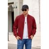 COOFANDY Men Bomber Jacket Lightweight Casual Windbreaker Zip Up Coat Fashion Stylish Fall Jackets with Pocket(Wine Red)