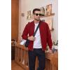 COOFANDY Men Bomber Jacket Lightweight Casual Windbreaker Zip Up Coat Fashion Stylish Fall Jackets with Pocket(Wine Red)
