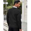 COOFANDY Men Dress Crewneck Sweater Pullover Knit Long Sleeve Casual Slim Fit Sweater(A-black)