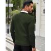 COOFANDY Men Dress Crewneck Sweater Pullover Knit Long Sleeve Casual Slim Fit Sweater(Army Green)