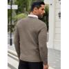 COOFANDY Men Dress Crewneck Sweater Pullover Knit Long Sleeve Casual Slim Fit Sweater(Dark Brown)