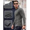 COOFANDY Men Dress Crewneck Sweater Pullover Knit Long Sleeve Casual Slim Fit Sweater(Dark Gray)