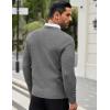 COOFANDY Men Dress Crewneck Sweater Pullover Knit Long Sleeve Casual Slim Fit Sweater(Gray)