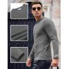 COOFANDY Men Dress Crewneck Sweater Pullover Knit Long Sleeve Casual Slim Fit Sweater(Gray)